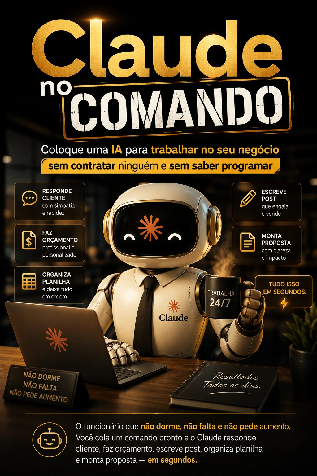 Claude no Comando — biblioteca de comandos de IA